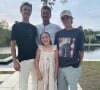David Beckham et ses enfants Romeo, Cruz et Harper.