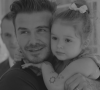 David Beckham et sa fille Harper, bébé. Photo publiée le 10 juillet 2021.