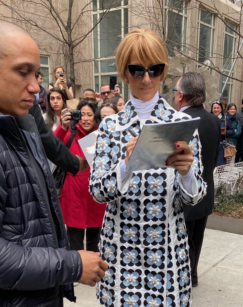 Celine Dion à la sortie de son hôtel à New York le 3 mars 2020