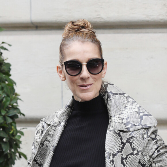 Céline Dion, surprise par l'accueil des photographes, quitte son hôtel, le "Royal Monceau", à Paris, pour se rendre à son concert à Birmingham. Le 27 juillet 2017