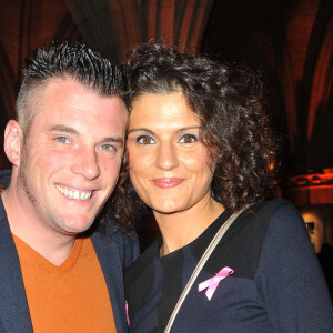 Norbert Tarayre (Top Chef 3) et son ex-femme Amandine - Soiree "Octobre Rose" organisée par Estee Lauder pour l'association "Le Cancer du Sein, Parlons-en !" a la Conciergerie a Paris, le 30 septembre 2013.