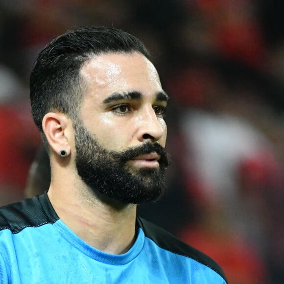 Adil Ram durant la rencontre de football de Ligue 1 opposant Nice à Marseille, au stade Allianz Riviera, à Nice, le 21 ocotbre 2018. Marseille a remporté ce Derby par un but à zéro marqué par M. Sanson en fin de première mi-temps. © Bruno Bebert/Bestimage