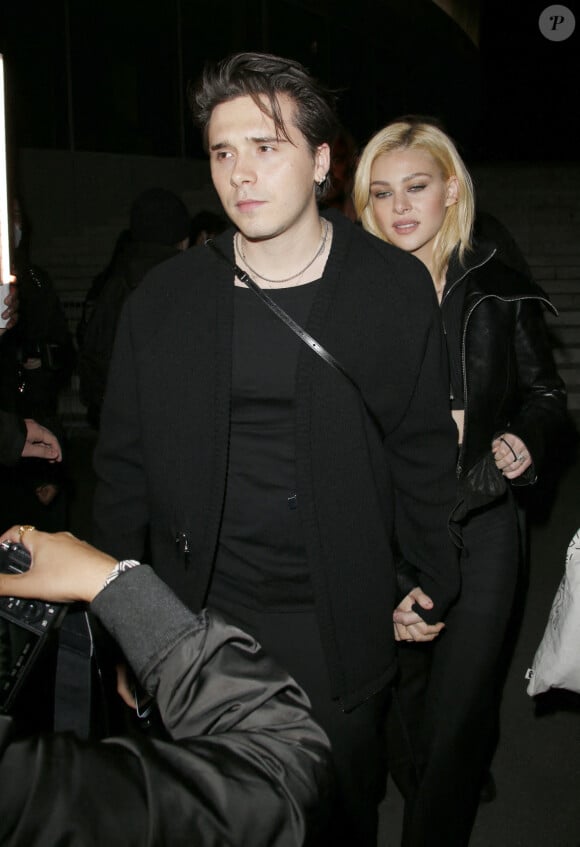 Brooklyn Beckham et sa fiancée Nicola Peltz - Arrivées au défilé de mode printemps-été 2022 "Givenchy" à La Défense Arena, lors de la fashion week de Paris.