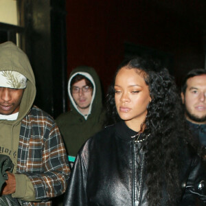 Rihanna et son compagnon ASAP Rocky ont dîné au restaurant Carbone à New York le 19 janvier 2022.