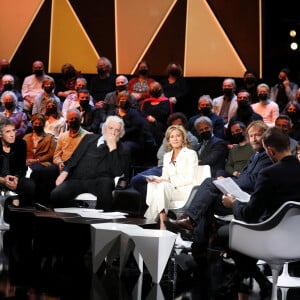 Exclusif - Julien Clerc, Jacques Weber, Claire Chazal et Eric Ruf - Enregistrement de l'émission "Le grand échiquier", diffusée le 21 janvier sur France 3. © Dominique Jacovides / Bestimage 