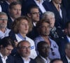 Yannick Noah et son fils Joalukas - People en tribunes du match de football en ligue 1 Uber Eats : Le PSG (Paris Saint-Germain) remporte la victoire 2-1 contre Lyon au Parc des Princes à Paris le 19 septembre 2021.