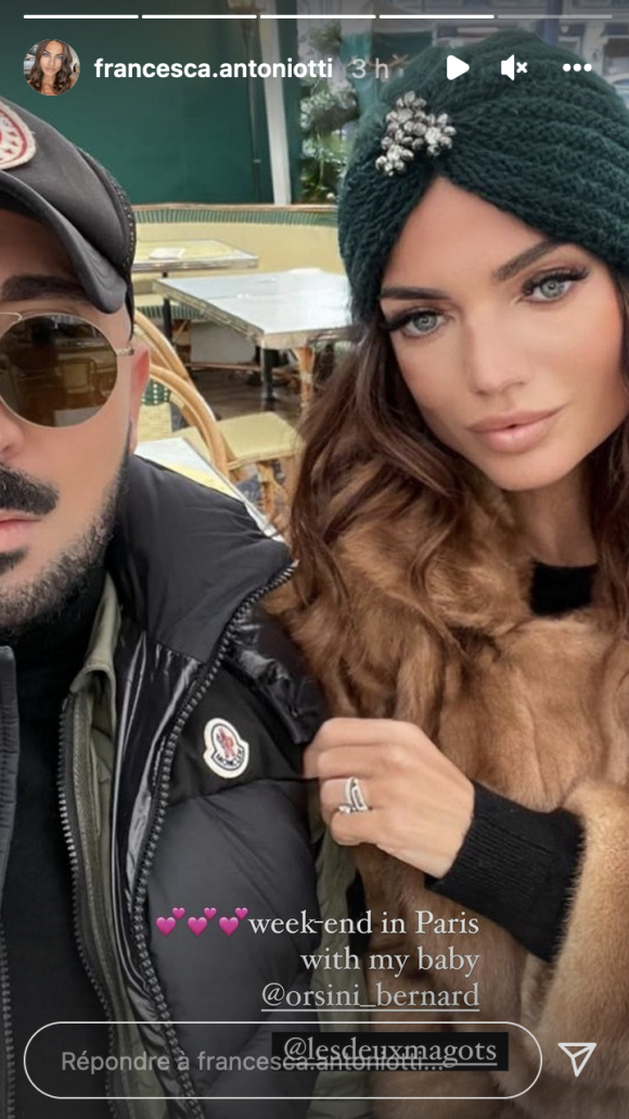 Francesca Antoniotti révèle être en couple avec un certain Bernard Orsini - Instagram