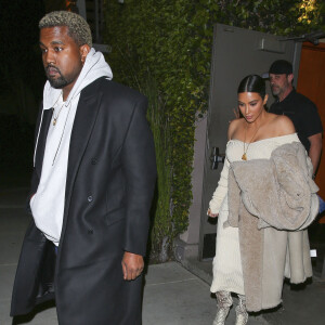 Exclusif - No web - No blog - Kim Kardashian et son mari Kanye West sont allés diner au restaurant Providence à Los Angeles, le 25 mars 2017 