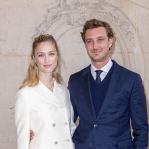 Pierre Casiraghi et Beatrice Borromeo lors du photocall du défilé Dior Haute Couture Printemps/Été dans le cadre de la Fashion Week de Paris, France © Olivier Borde/Bestimage 