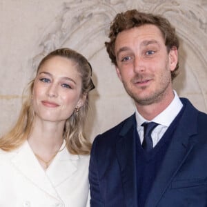 Pierre Casiraghi et Beatrice Borromeo lors du photocall du défilé Dior Haute Couture Printemps/Été 2022 dans le cadre de la Fashion Week de Paris, France le 24 janvier 2022 © Olivier Borde/Bestimage 