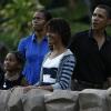 Barack Obama, sa femme Michelle, et leurs filles Malia et Sasha rentrent de leur dernier jour de vacances d'hiver. 3/01/2010