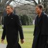 La famille Obama arrive à la Maison Blanche après les vacances d'hiver à Hawaii ! 4/01/2010