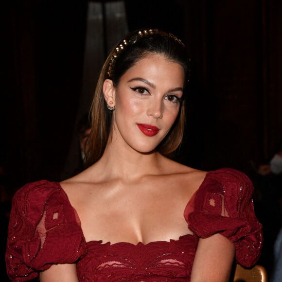 Iris Mittenaere assiste au défilé Zuhair Murad, collection Haute Couture printemps-été 2022 à Paris © Veeren / Christophe Clovis / Bestimage