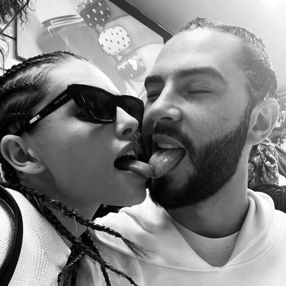 Thylane Blondeau a souhaité un joyeux anniversaire à son fiancé Ben Attal. Janvier 2022.