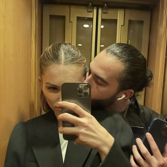 Thylane Blondeau a souhaité un joyeux anniversaire à son fiancé Ben Attal. Janvier 2022.