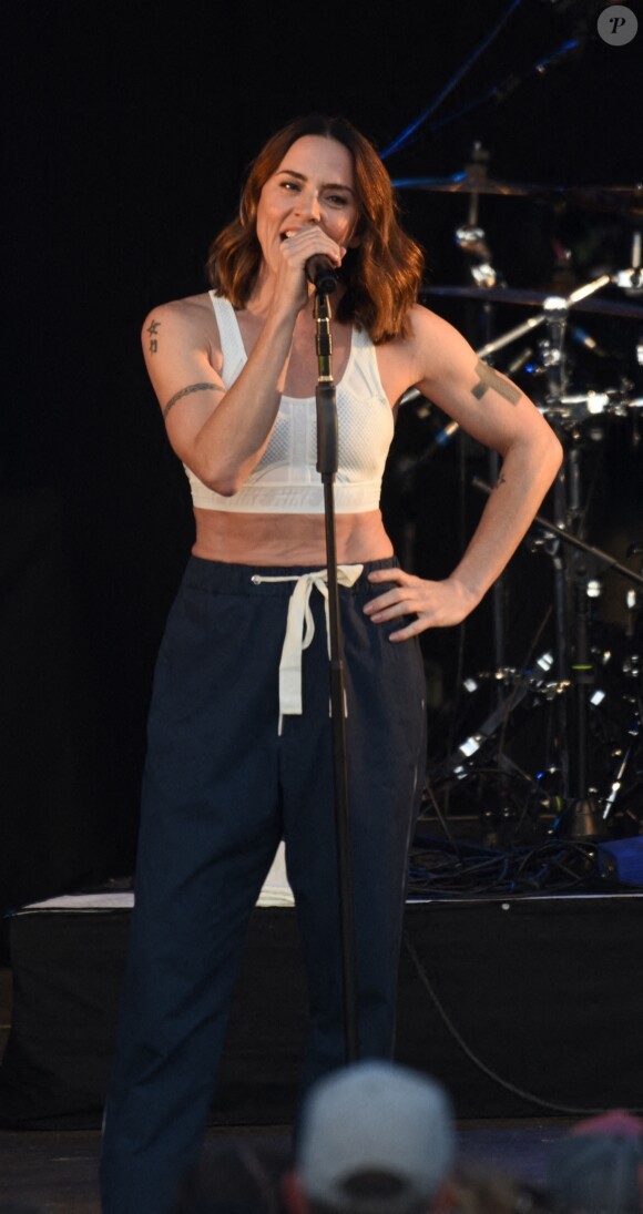 Mel C (Melanie Chisholm) en concert lors du "Gone Wild Festival" à Exeter. Le 28 août 2021 