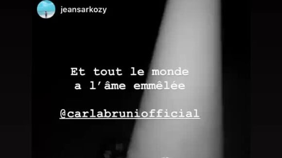 Concert de Carla Bruni à l'Olympia, à Paris. Vidéo partagée parJean Sarkozy sur Instagram.