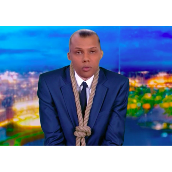 Stromae représenté la corde au cou dans C'est Canteloup