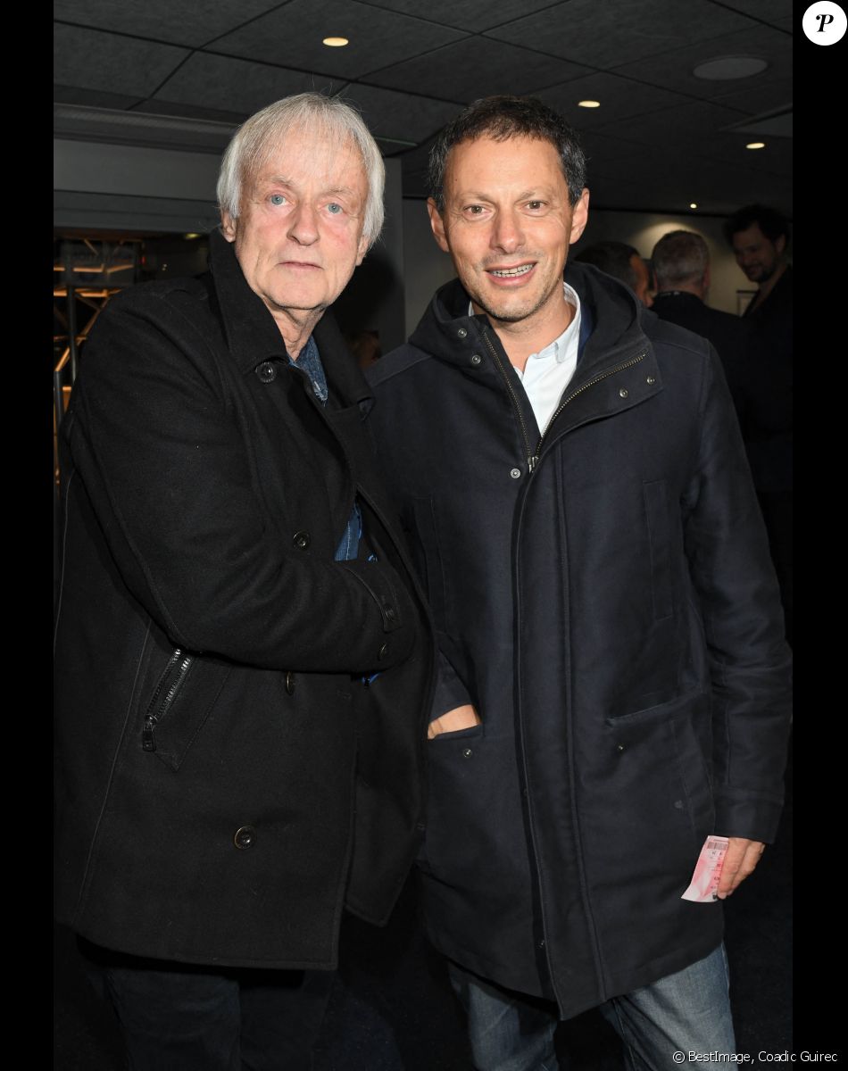 Dave et Marc-Olivier Fogiel - Générale du nouveau spectacle "Muriel Robin et Pof !" au Palais des Sports à Paris le 3 octobre 2019. © Coadic Guirec/Bestimage