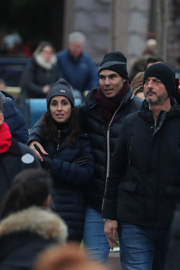 Exclusif - Rafael Nadal, sa femme Xisca Mery Perello et des membres de sa famille passent le week-end à Disneyland Paris le 29 Novembre 2019.