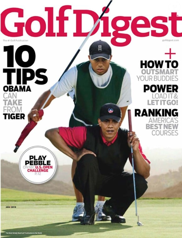 Tiger Woods sur la couverture de Golf Digest, janvier 2010.