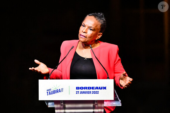 Christiane Taubira, candidate à l'élection présidentielle, est en meeting à Bordeaux