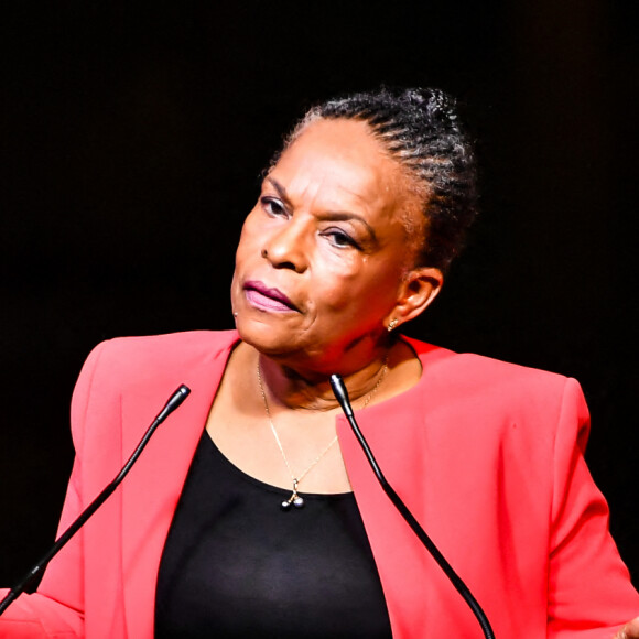 Christiane Taubira, candidate à l'élection présidentielle, est en meeting à Bordeaux