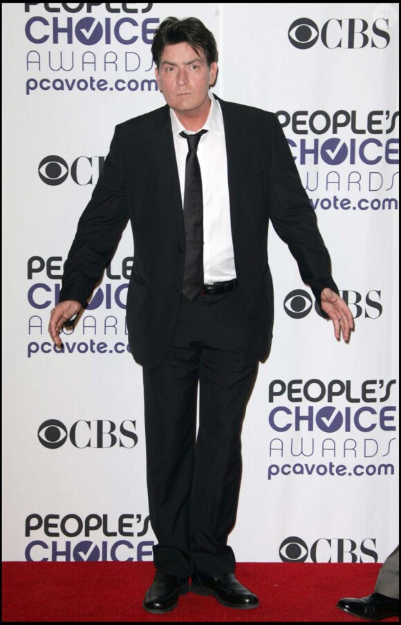 Charlie Sheen au People's Choice Awards le 9 janvier 2009.