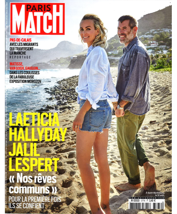 Laeticia Hallyday et Jalil Lespert dans "Paris Match", le 16 septembre 2021.