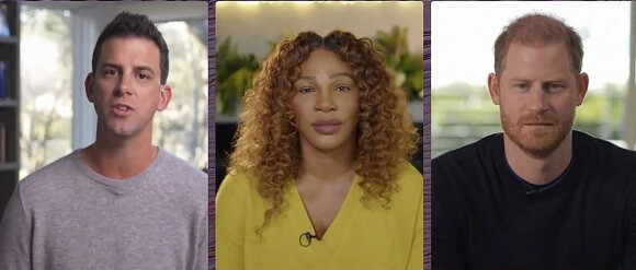 Le prince Harry participe en visio avec Serena Williams à une émission sur la santé mentale. Los Angeles, le 3 février 2022.