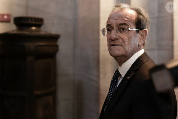 L'ancien directeur général de la police nationale Michel Gaudin au palais de justice à Paris le 28 septembre 2015 où il comparaît avec l'ex ministre de l'Intérieur, Claude Guéant devant la 32ème chambre du tribunal correctionnel dans l'affaire des primes en liquide versees au ministère de l'Interieur entre 2002 et 2004.