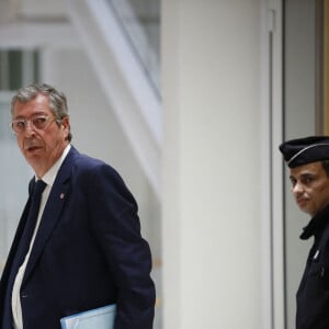 Patrick Balkany sort de la salle d audience - Le maire de Levallois et sa femme sont jugés au tribunal correctionnel de Paris pour fraude fiscale et blanchiment de fraude fiscale aggravée à Paris, France, le 14 mai 2019.