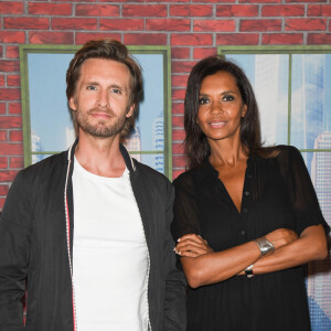 Philippe Lacheau et Karine Le Marchand à la première de "Comme des Bêtes 2" au cinéma Max Linder Panorama. Paris, le 19 juin 2019. © Guirec Coadic/Bestimage