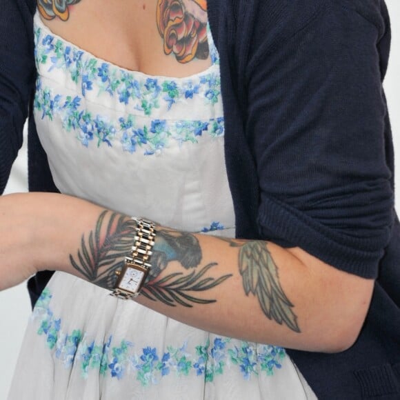 La chanteuse quebecoise Beatrice Martin, Coeur de Pirate,en concert lors du Prix Diane de Longines. 162e Prix de Diane sur l'hippodrome de Chantilly.