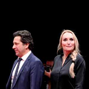 Laurent Gerra et sa compagne Christelle Bardet - Salle - Cérémonie d'ouverture du Festival Lumière 2021 à Lyon le 9 octobre 2021. © Dominique Jacovides / Bestimage 