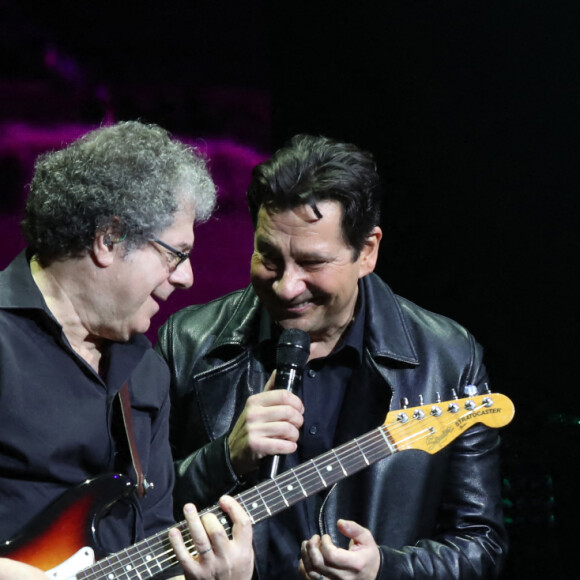 Laurent Gerra, imitant ici Johnny Hallyday, joue son spectacle "Sans Modération", Salle Pleyel à Paris le 09 janvier 2022 © Bertrand Rindoff Petroff / Bestimage 