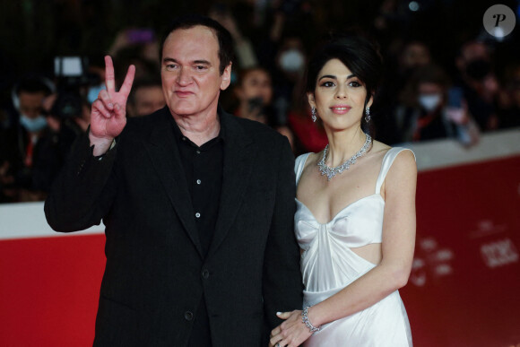 Quentin Tarantino et sa femme Daniella Pick - Soirée spéciale Quentin Tarantino lors de la 16ème édition du Festival du Film de Rome, le 19 octobre 2021.  © Evandro Inetti/Zuma Press/Bestimage