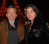 Exclusif - Florent Pagny et sa femme Azucena Caman - Backstage du concert anniversaire de la Tour Eiffel à Paris © Perusseau-Veeren/ Bestimage 