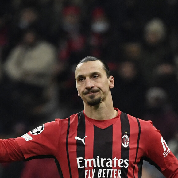 Zlatan Ibrahimovic  - Match de Ligue Des Champions (LDC) "Milan - Liverpool (1-2)" au stade San Siro à Milan, le 7 décembre 2021.