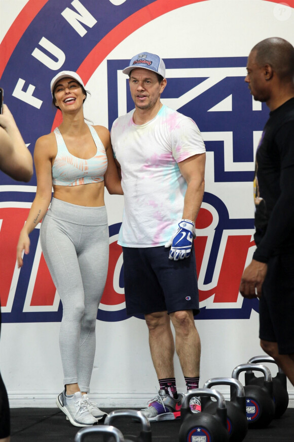 Mark Wahlberg lors de son cours de gym à la "F45 Gym" à Studio City, Los Angeles, le 11 février 2020.