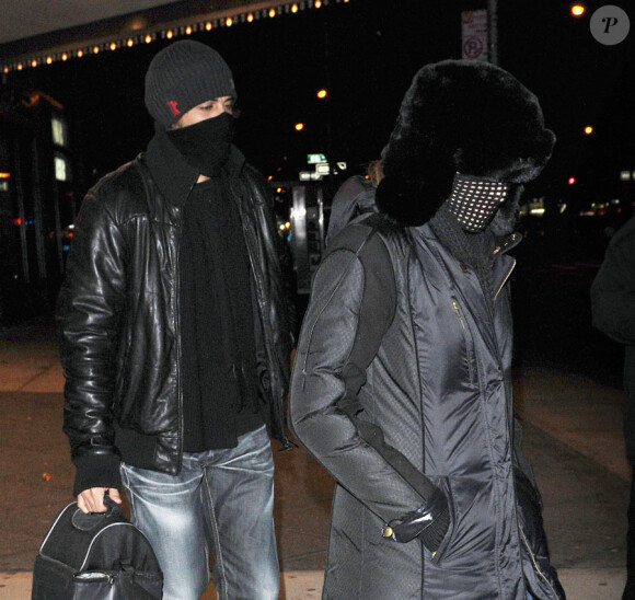 Madonna et Jesus Luz en mode Dark Vador à New York, le 6 janvier 2010