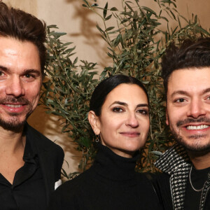 Exclusif - Stan Wawrinka, Elisa Soussan et Kev Adams à l'after de l'avant-première du film "Maison de retraite" à Paris le 10 février 2022. © Rubens Hazon/Bestimage