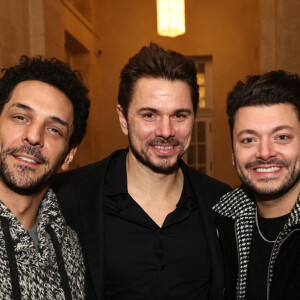 Exclusif - Tomer Sisley, Stan Wawrinka et Kev Adams à l'after de l'avant-première du film "Maison de retraite" à Paris le 10 février 2022. © Rubens Hazon/Bestimage