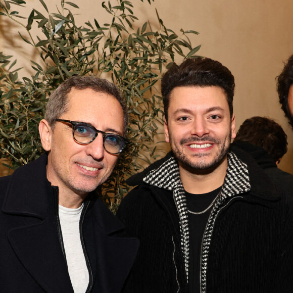 Exclusif - Gad Elmaleh, Kev Adams et le chanteur Amir à l'after de l'avant-première du film "Maison de retraite" à Paris le 10 février 2022. © Rubens Hazon/Bestimage