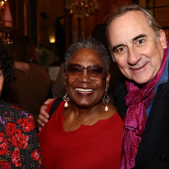 Exclusif - Liliane Rovère, Firmine Richard et Antoine Duléry à l'after de l'avant-première du film "Maison de retraite" à Paris le 10 février 2022. © Rubens Hazon/Bestimage