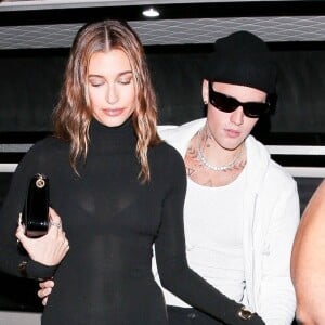 Exclusif - Justin Bieber et sa femme Hailey Baldwin Bieber arrivent au club "The Nice Guy" à Los Angeles.