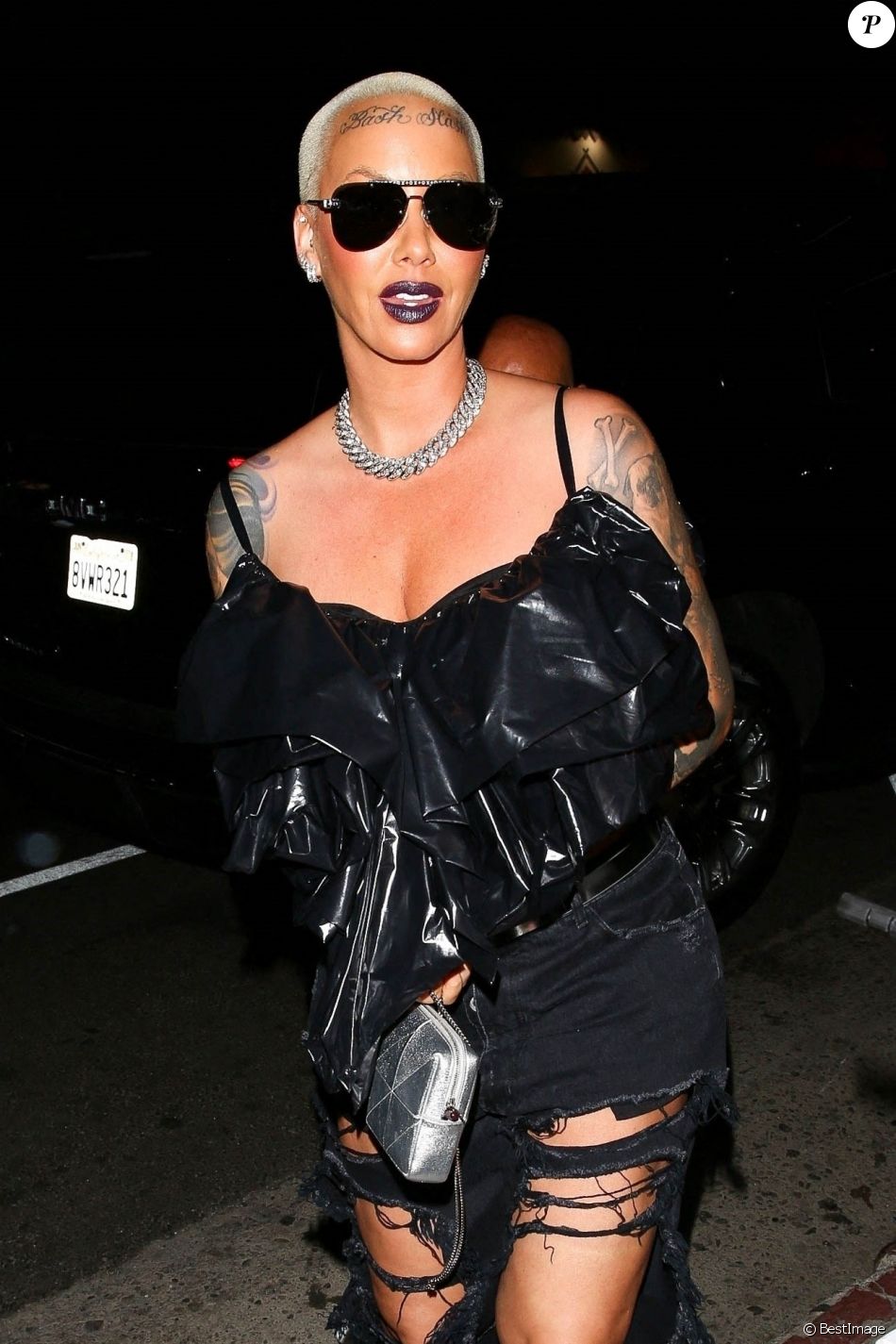 Amber Rose arrive au club The Nice Guy à Los Angeles, le 11 février