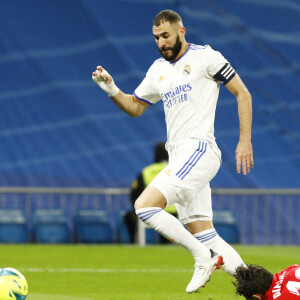 Karim Benzema lors du match de football "Real Madrid vs Rayo Vallecano" au stade Bernabeu à Madrid. Le 6 novembre 2021 © Apo Caballero-DAX / Zuma Press / Bestimage