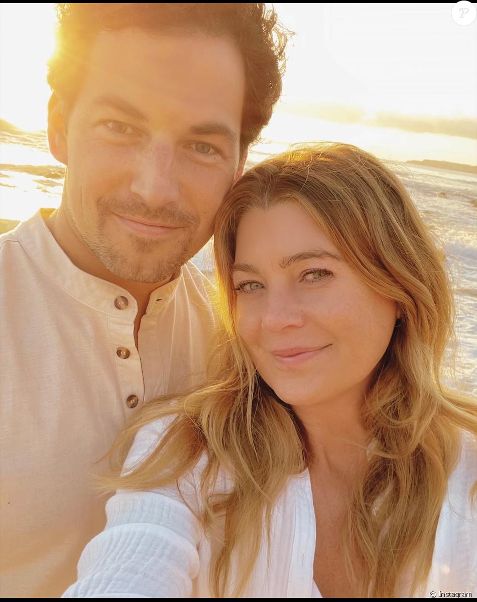 Giacomo Gianniotti (Andrew DeLuca) et Ellen Pompeo (Meredith Grey) sur le tournage de Grey's Anatomy