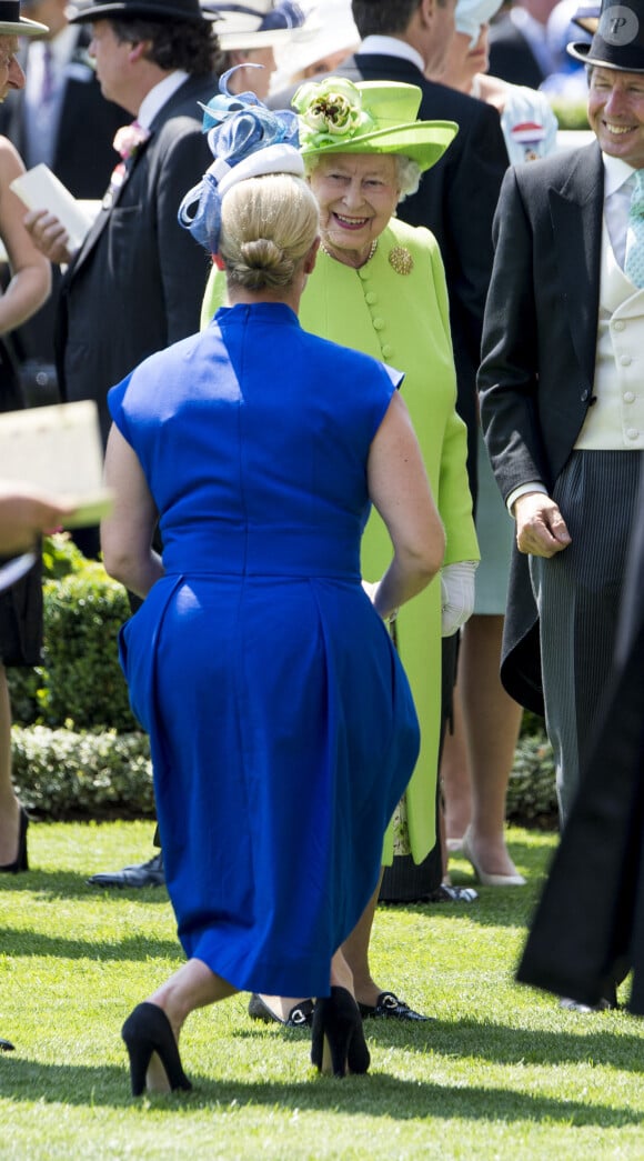 Zara Phillips (Zara Tindall), La reine Elisabeth II d'Angleterre - La famille royale d'Angleterre lors de la première journée des courses hippiques "Royal Ascot" le 20 juin 2017. 